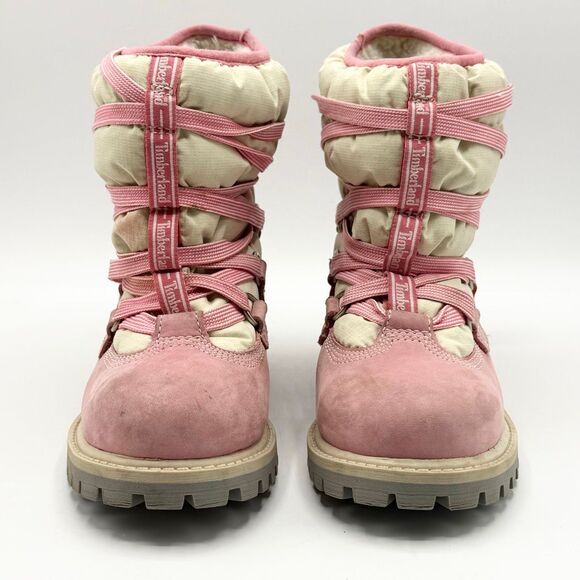 Timberland Sherpa Lined Pink Winter Boots - Toddler US Size 11.5 / EU 29 // 7281 - Picture 3 of 13